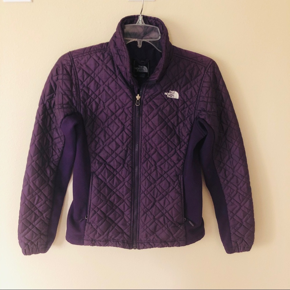 The North Face purple quilted coat / jacket